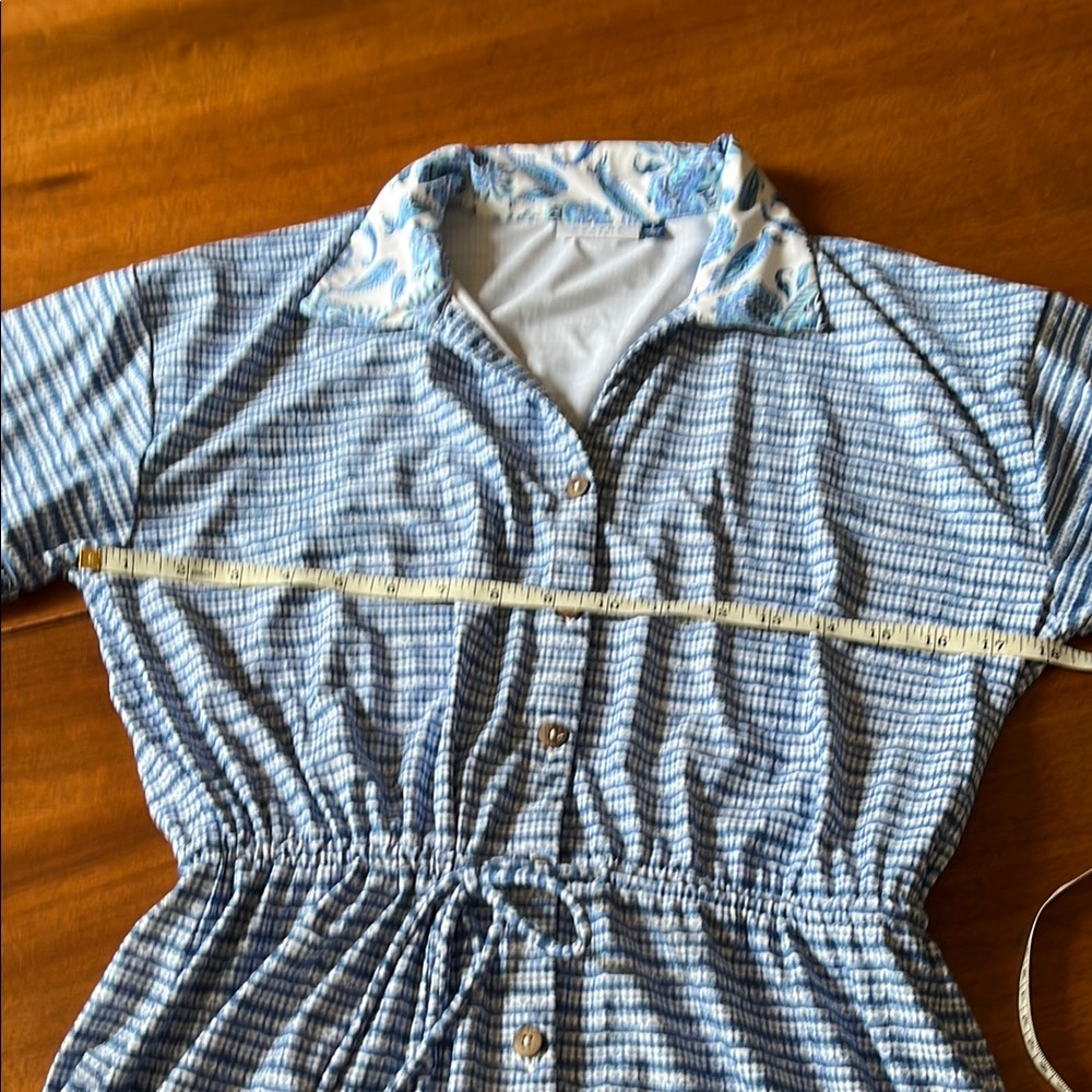 Cabana Life Blue Patterned “Charleston” Shirt Dress S - Picture 10 of 15